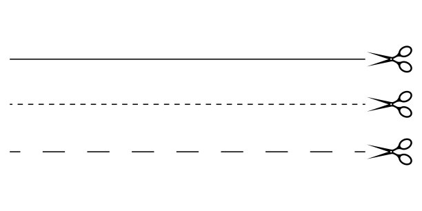 剪刀沿着边上把纸剪下来。虚线。矢量插图。每股收益10。图片下载