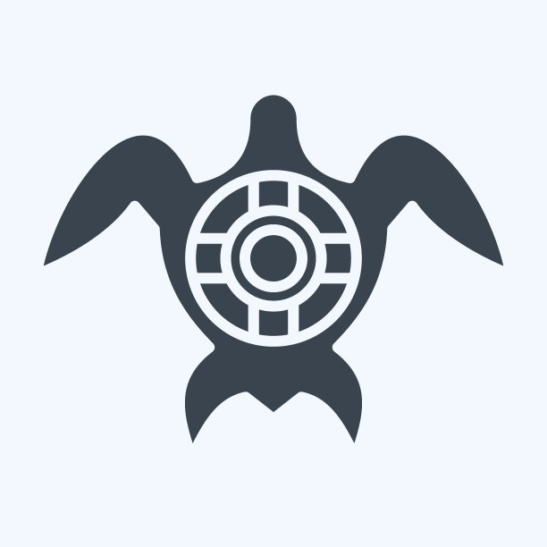 图标海龟。与海的象征有关。字形风格。简单的设计可编辑。简单的说明图片下载