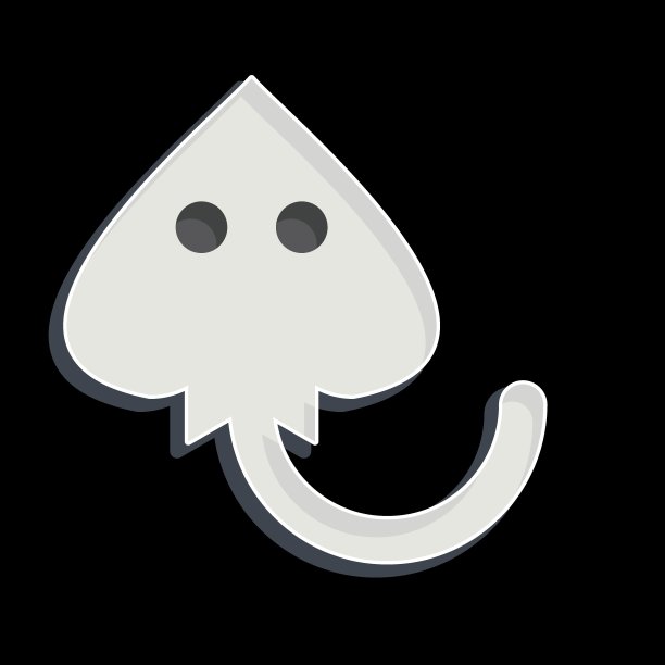 图标蝠鲼。与海的象征有关。光滑的风格。简单的设计可编辑。简单的说明图片下载