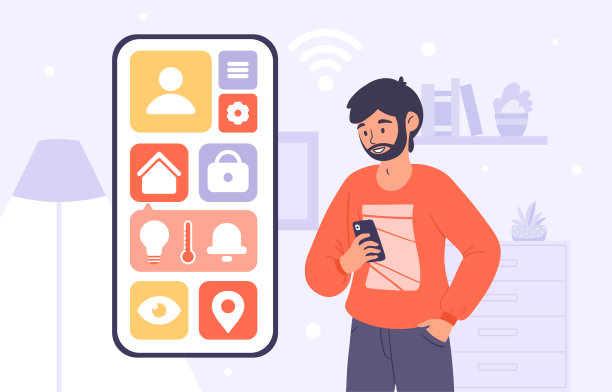 智能家居遥控矢量图片下载