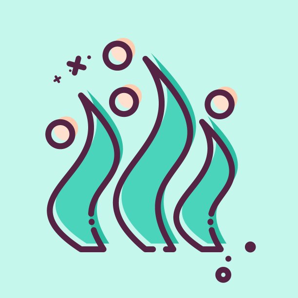 图标海藻。与海的象征有关。MBE风格。简单的设计可编辑。简单的说明图片下载