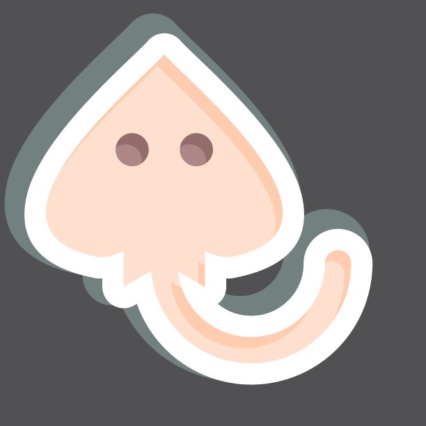 贴纸蝠鲼。与海的象征有关。简单的设计可编辑。简单的说明图片下载