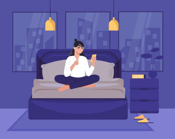 智能手机成瘾矢量概念图片下载