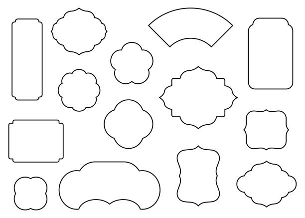 中国风格，亚洲框架集矢量图片下载