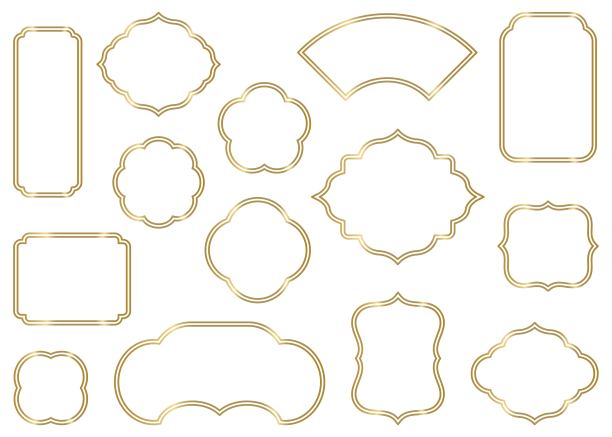 中国风格，亚洲框架集矢量图片下载