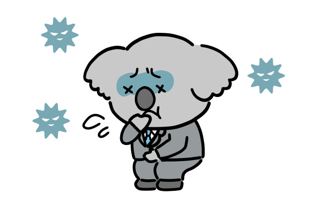 可爱的考拉商人穿着西装感觉恶心图片下载