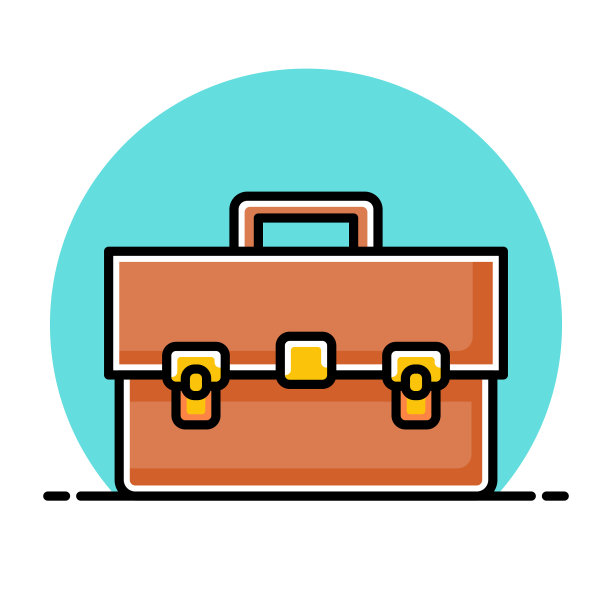 公文包线条艺术图片下载