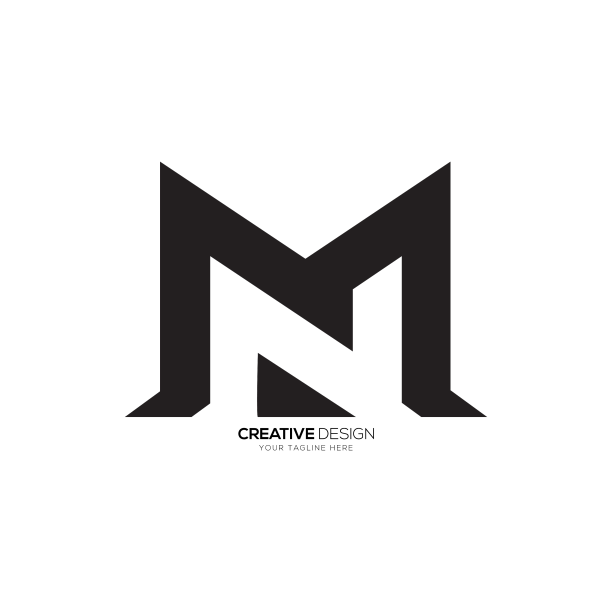 字母mn或nm负空间独特现代图片下载