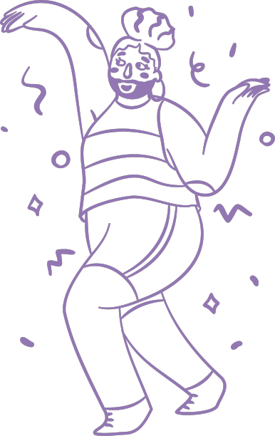 古怪的人跳舞充满了笔触图片下载