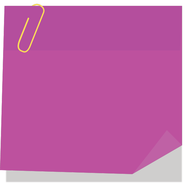 带回形针的紫色便利贴图片下载