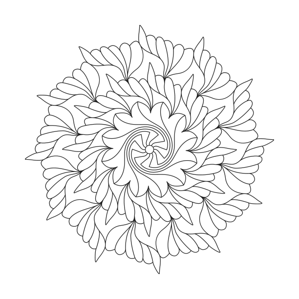 成人神秘宇宙曼陀罗涂色书页图片下载