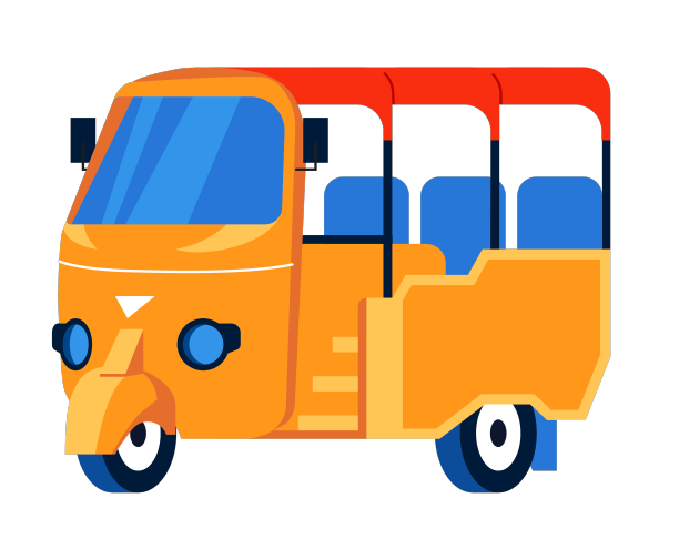 嘟嘟车-现代平面设计风格图片下载