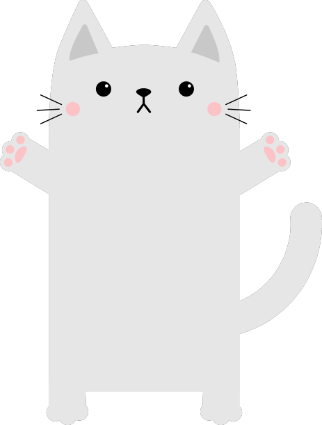 白色方形猫准备拥抱凯蒂图片下载