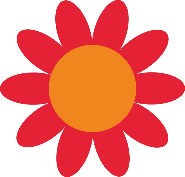红色抽象向日葵图片下载