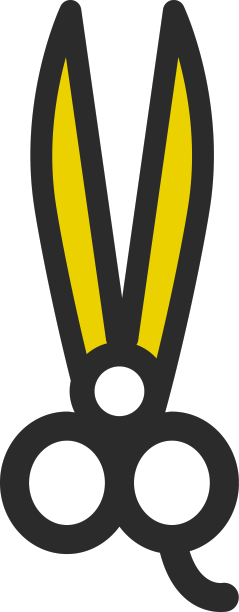 剪刀色描边图标图片下载