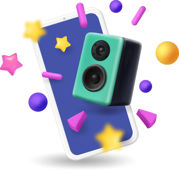 智能手机和音乐扬声器在线播放音乐图片下载