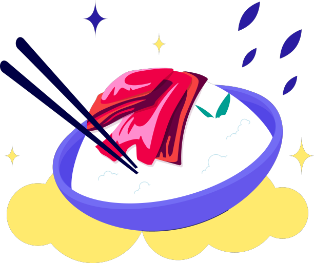 米饭和泡菜——现代的颜色图片下载