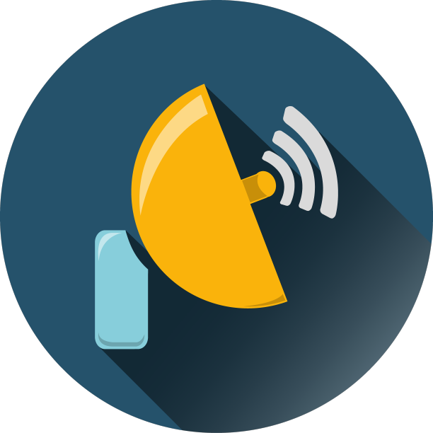 卫星圆形图标图片下载