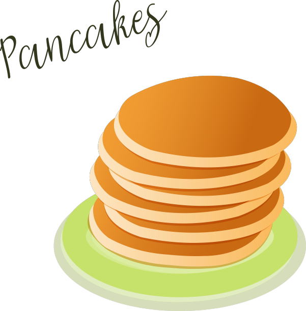 绿色盘子里的煎饼图片下载