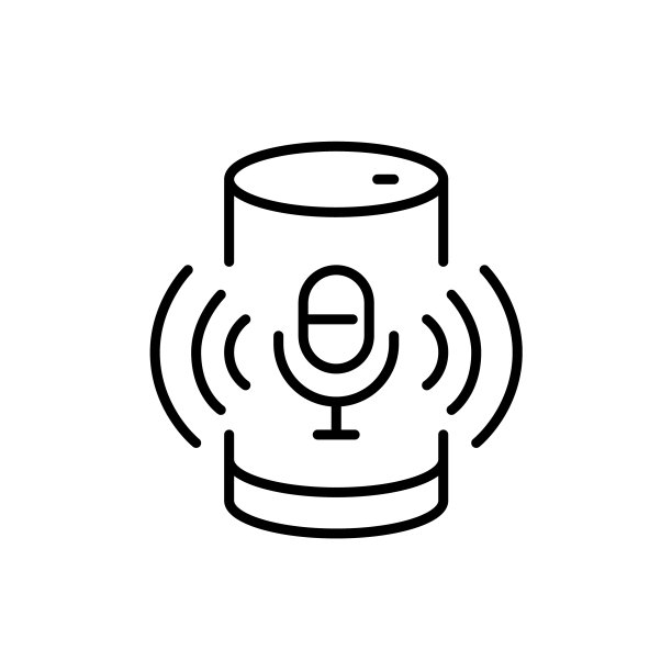 人工智能。智能扬声器和麦克风符号。像素完美，可编辑的笔触图片下载