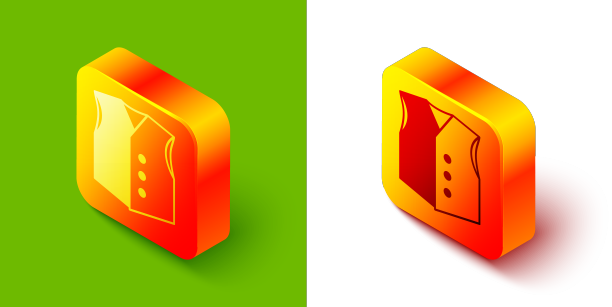 等长背心图标隔离在绿色和图片下载