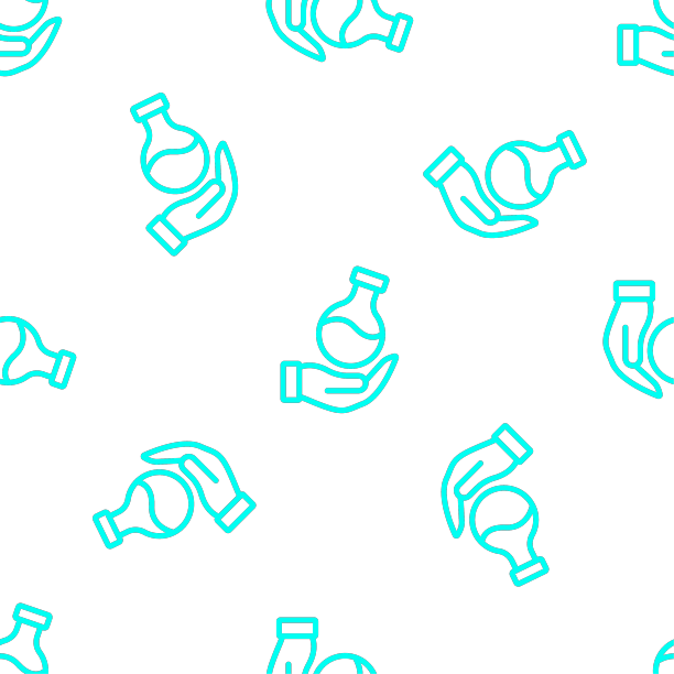 绿线试管和烧瓶化学试剂图片下载