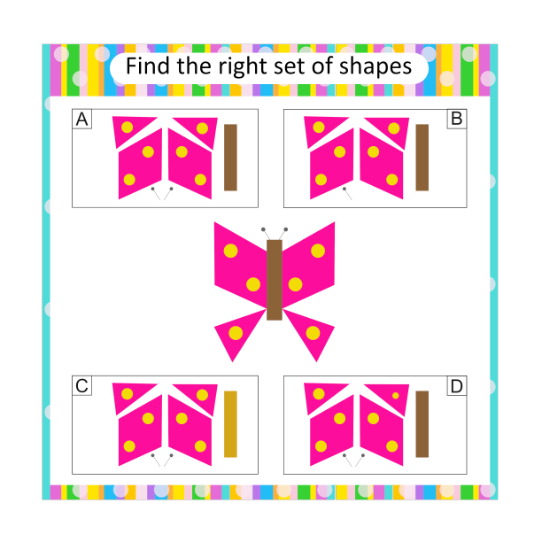 为孩子们找到正确的逻辑拼图图片下载