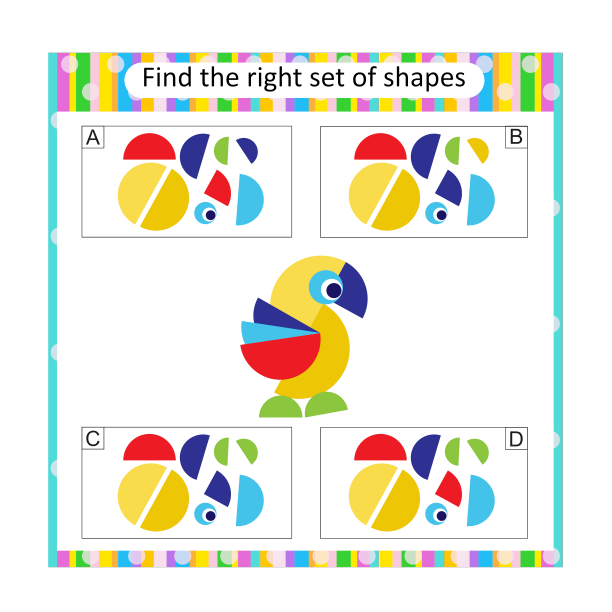 为孩子们找到正确的逻辑拼图图片下载