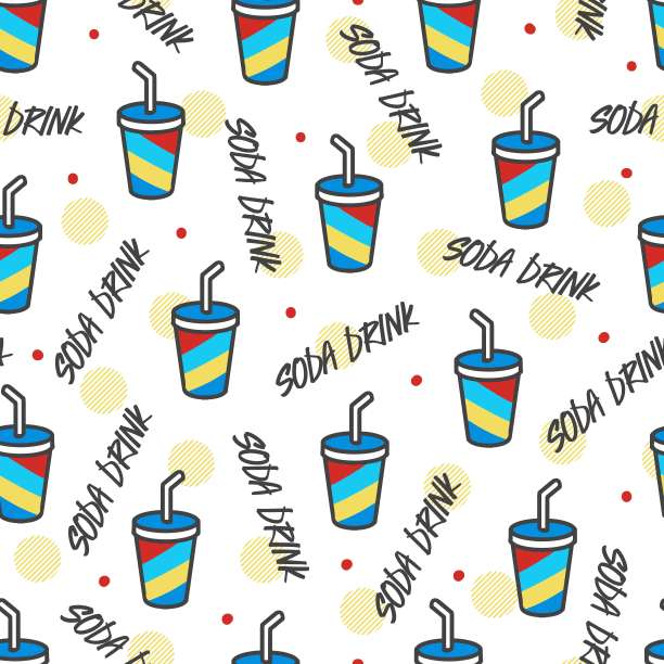 外卖苏打饮料干杯杯矢量图案图片下载