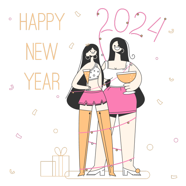 新年贺卡，新年联欢会2024图片下载