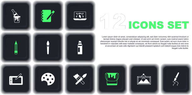 设定画面风景画画笔桶铅笔图片下载