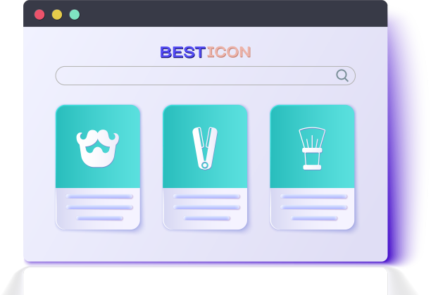 用卷发棒烫头发、胡子和胡子图片下载