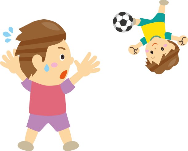 球员顶球和守门员/插图材料(矢量插图)图片下载