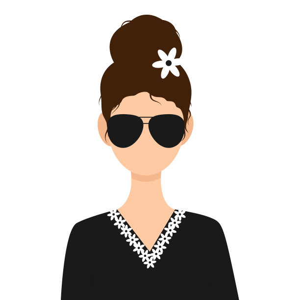 戴眼镜的黑发女人图片下载