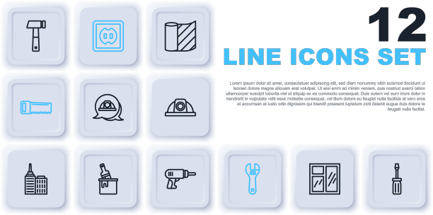 设置房间线窗，螺丝刀工人安全图片下载