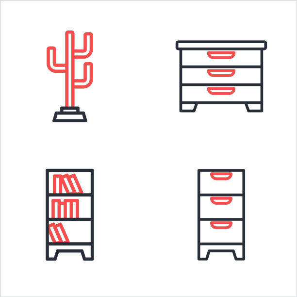 设置线柜的抽屉，灯挂和大衣图片下载