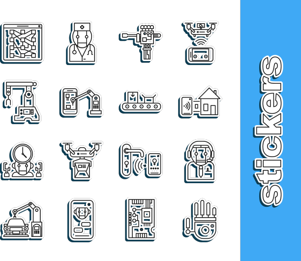 集线机械机器人手工工人智能家居图片下载