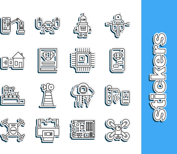 设置线无人机飞行与动作相机机器人图片下载