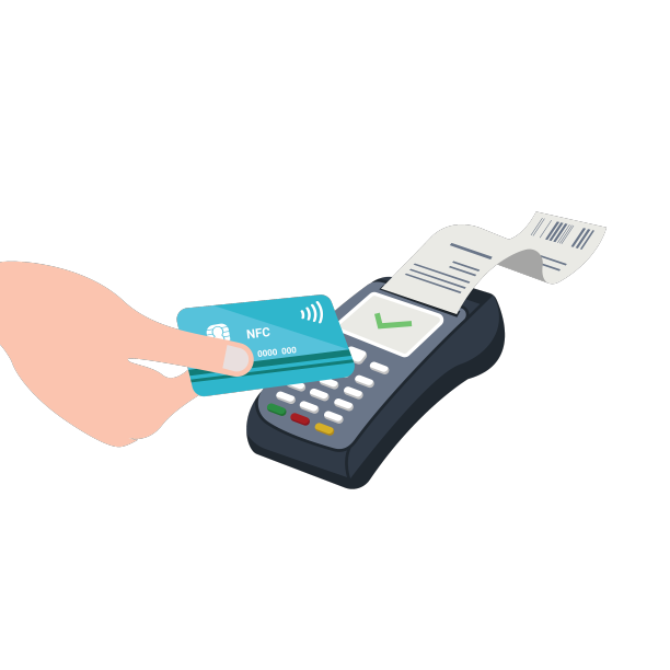 信用卡处理服务人员近距离接触图片下载