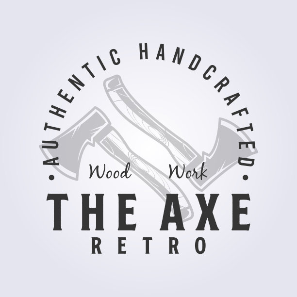 斧头或斧头工具的标志矢量插图设计，木工图片下载