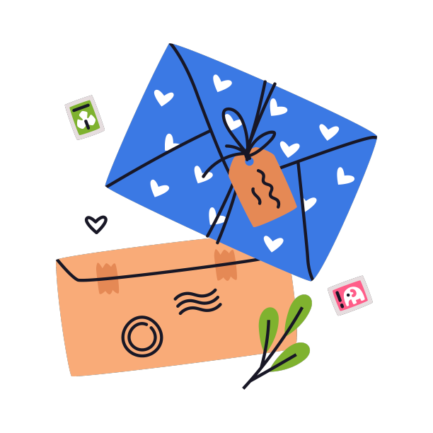 用信封和标签接收和发送信件图片下载