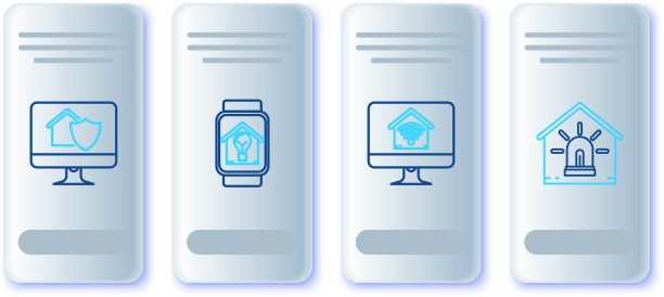 设置线智能手表与智能房屋和照明图片下载