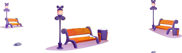 冬天城市公园里飘着雪图片下载