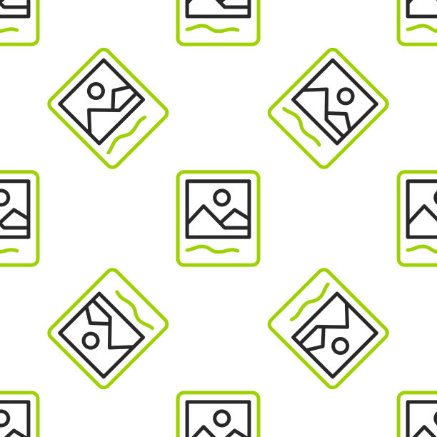 线条相框图标隔离无缝图案图片下载