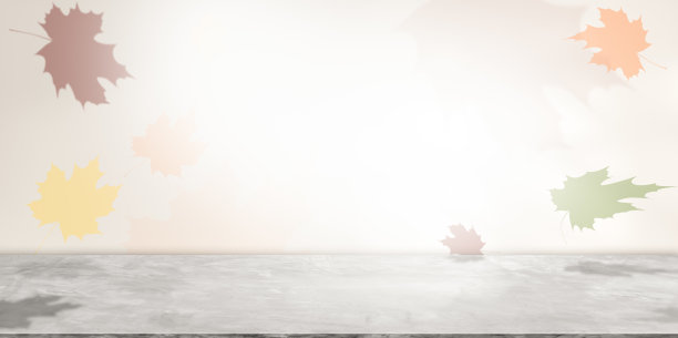 秋季背景秋季枫叶阴影表产品化妆品美容，米色模板最小空展示照片舞台模拟厨房3d Bg背景地板架子粉彩壁纸框架酒吧。图片下载