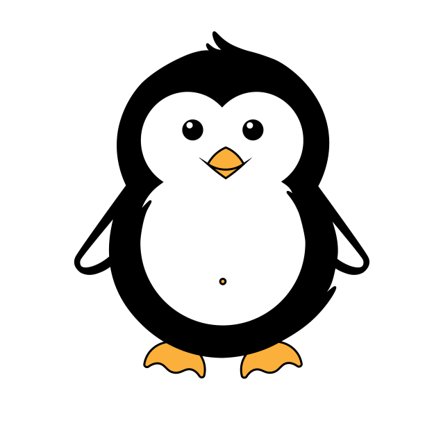 简单可爱的冬季企鹅圣诞礼物图片下载