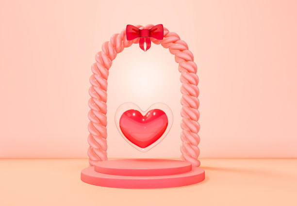 情人节佳节用心和文字留白图片下载