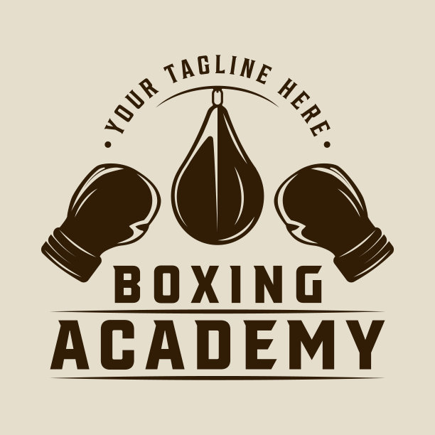 速度打孔袋和手套标志复古矢量插图模板图标图形设计。拳击运动标志或学院或俱乐部比赛标志或复古风格的衬衫印花图片下载