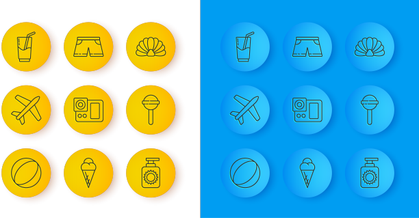 设置线沙滩球飞机照片相机防晒霜图片下载