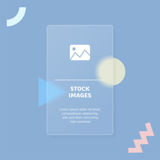 库存图像固体图标概念网页横幅与时尚模糊玻璃形态效果图片下载